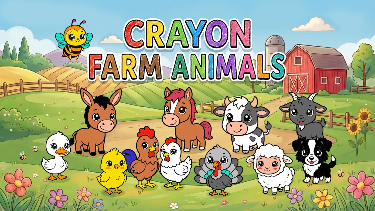Crayon Farm Animals