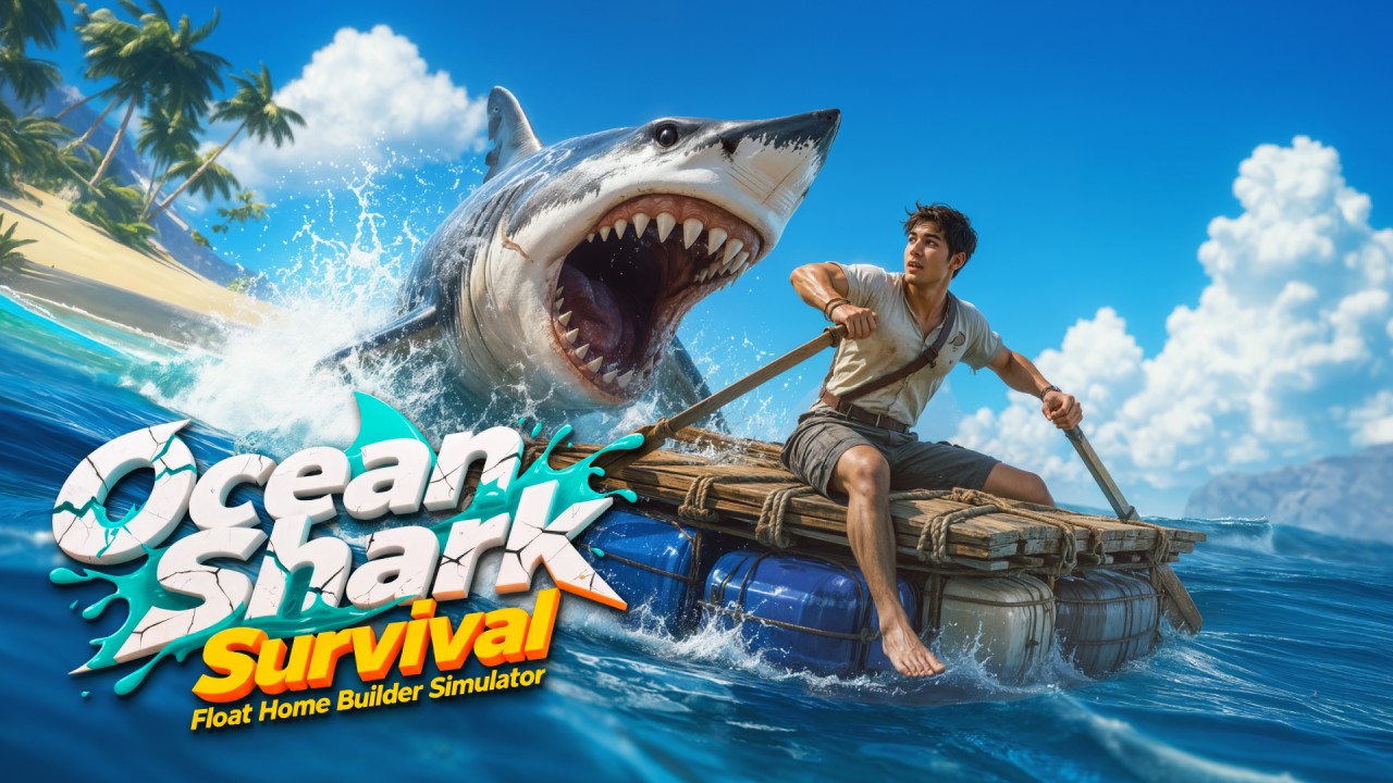 Ocean Shark Survival: Float Home Builder Simulator